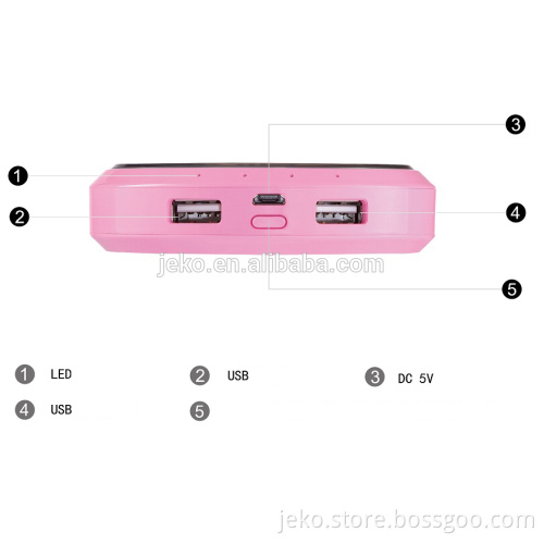 Hot portable mirror power bank for phones multi-function powerbank